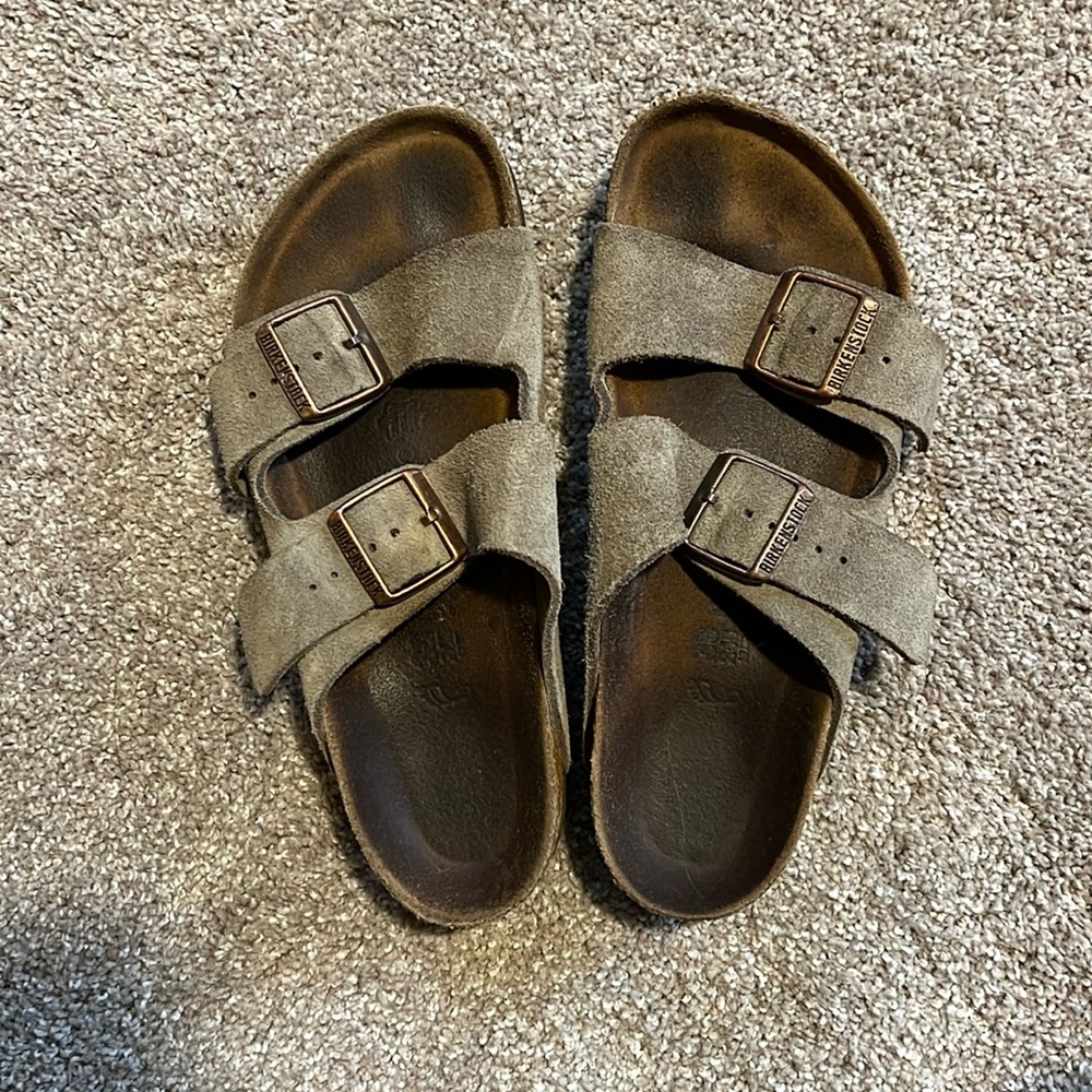Birkenstocks. Still in good shape, only worn for a few months.